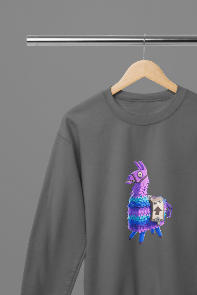 Fortnite - Llama T-Shirt/Sweatshirt - Poster Kingz - S - Grey - Sweatshirt