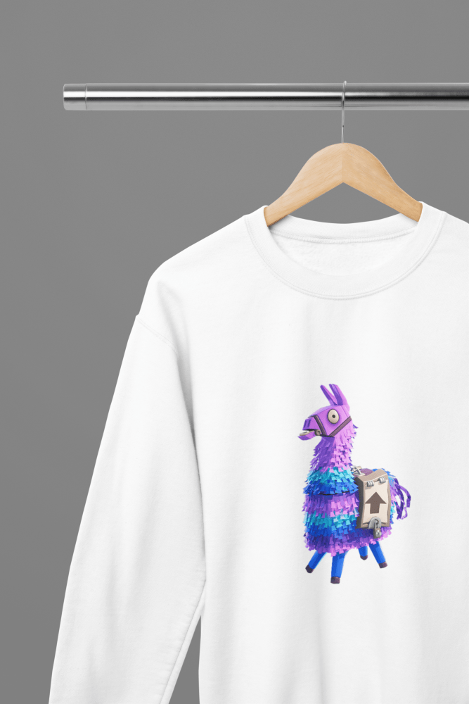 Fortnite - Llama T-Shirt/Sweatshirt - Poster Kingz - S - White - Sweatshirt