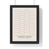 Fourier Series print framed in a black frame, ready to hang