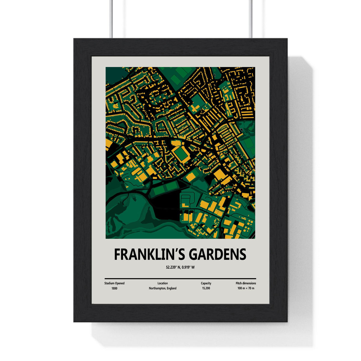 Franklin's Gardens Stadium Map Print