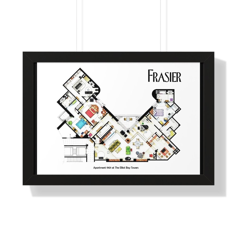 Frasier TV Show Apartment Floor Plan - Poster Kingz