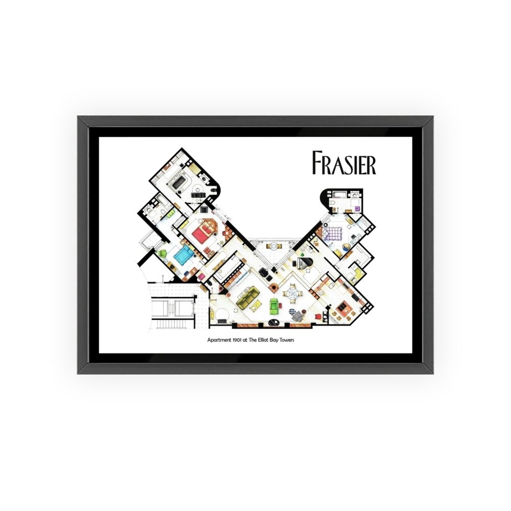 Frasier TV Show Apartment Floor Plan - Poster Kingz