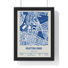 Framed Fratton Park Stadium map poster
