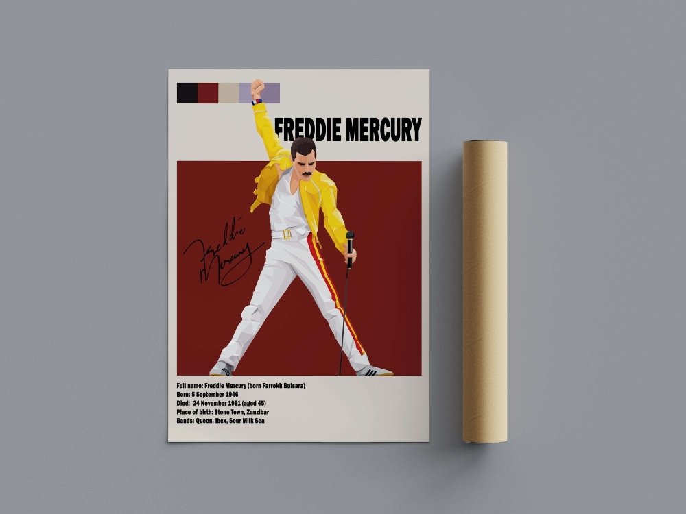 Freddie Mercury Album Cover Poster - Poster Kingz