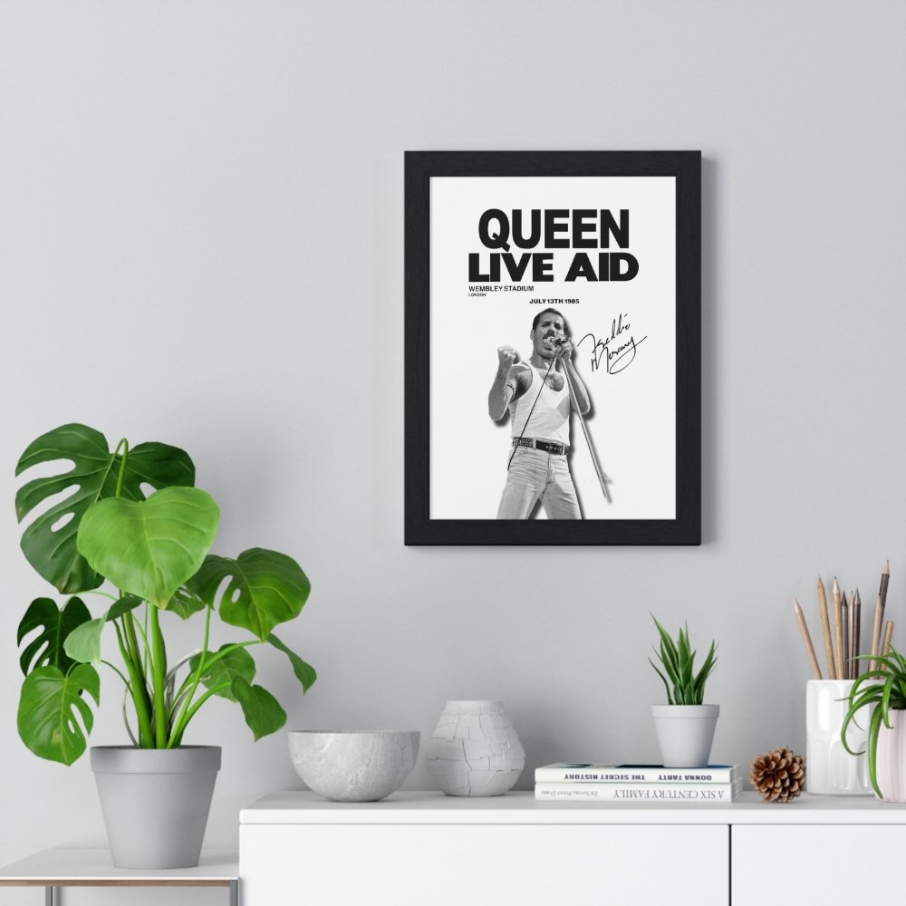 Freddie Mercury Queen Live Aid Poster - Poster Kingz