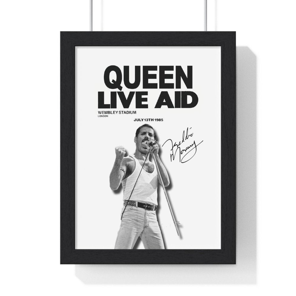 Freddie Mercury Queen Live Aid Poster - Poster Kingz