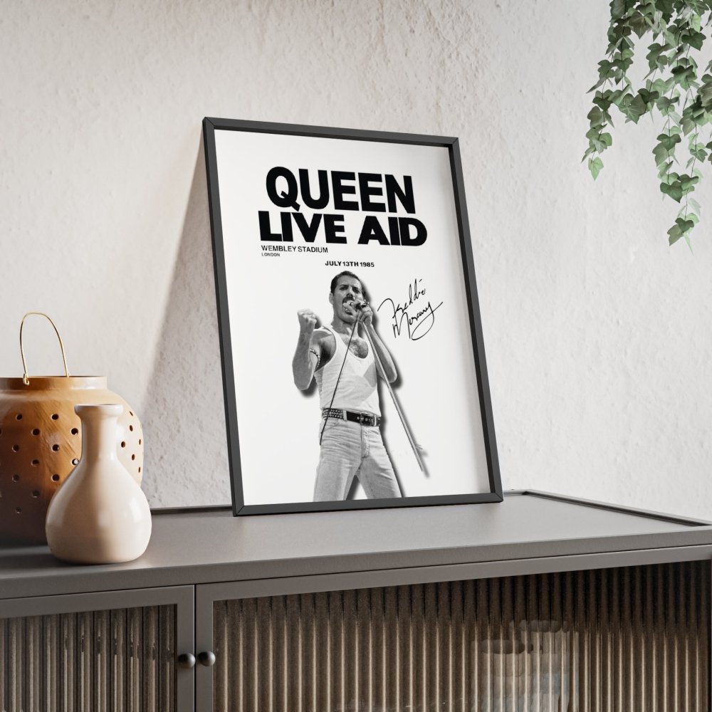 Freddie Mercury Queen Live Aid Poster - Poster Kingz