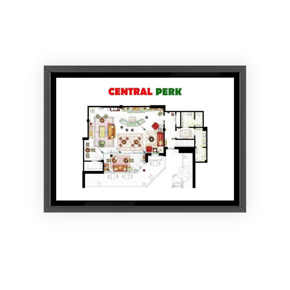 Friends Central Perk TV Show Floor Plan - Poster Kingz