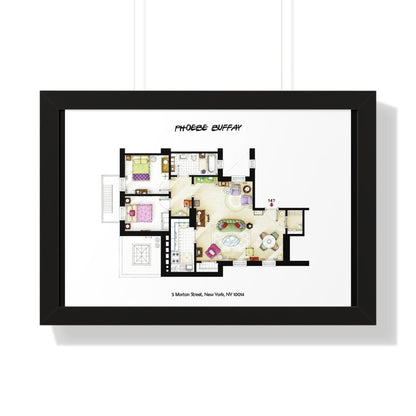 Friends Phoebe Buffay TV Show Apartment Floor Plan - Poster Kingz