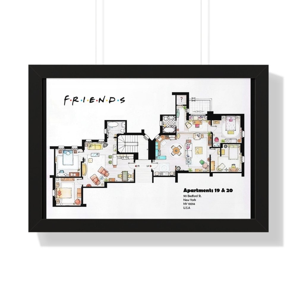 Friends TV Show Apartment Floor Plan - Poster Kingz