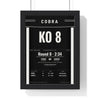 Froch v Groves 2 2014 Boxing Poster print framed in a black frame, ready to hang