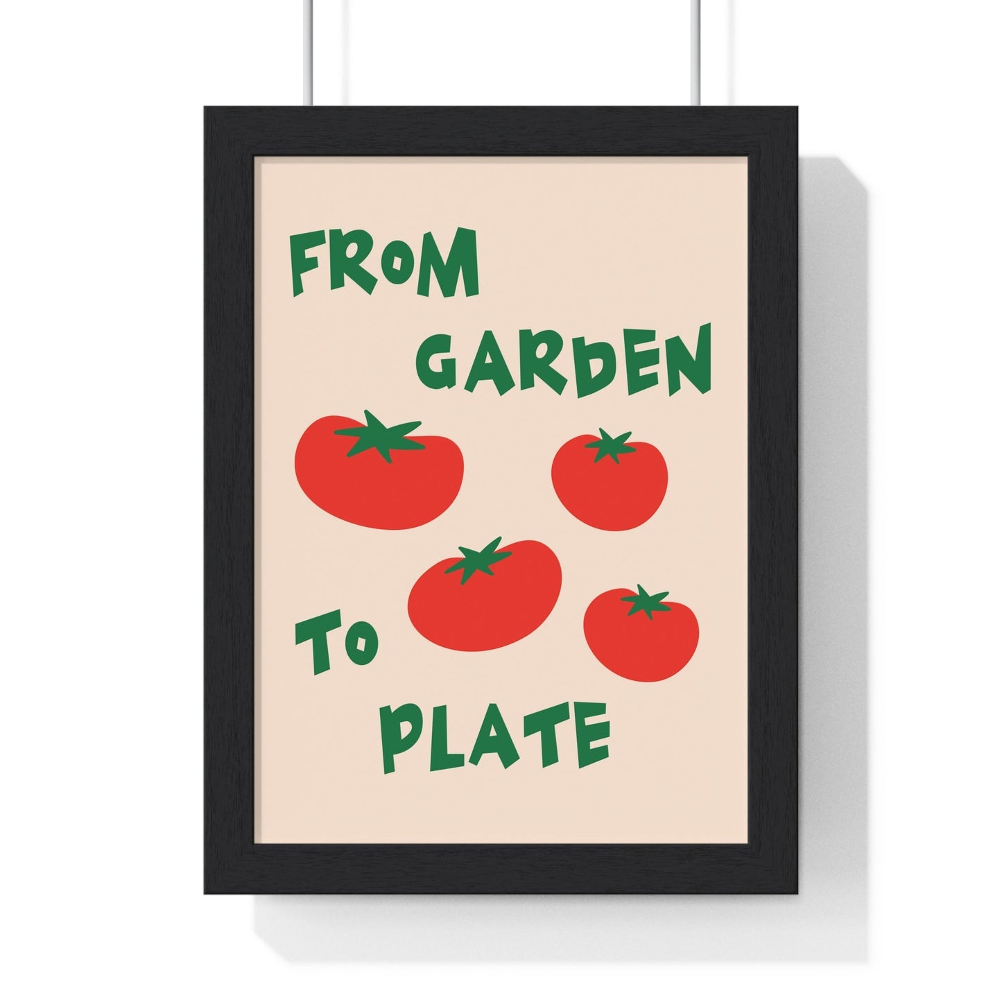 Framed From Garden to Plate Tomato Kitchen Print print