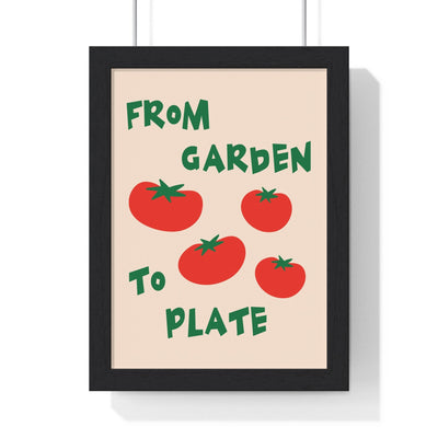 Framed From Garden to Plate Tomato Kitchen Print print