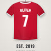 Personalised Kids Football Shirt Print - design detail