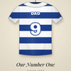 Personalised Retro Football Shirt Print - design detail