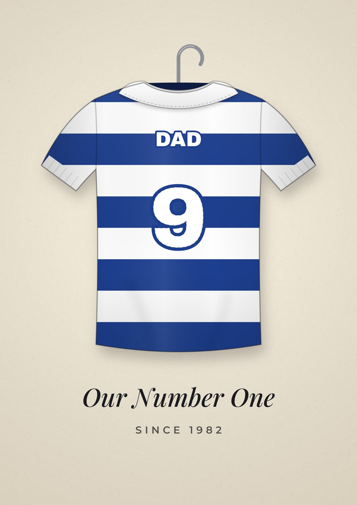Personalised Retro Football Shirt Print - design detail
