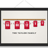 Personalised Family Football Shirt Print - five-shirt family team