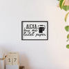 Framed Funny Alexa Toilet Paper Bathroom Wall Print print