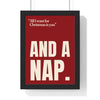 Funny All I Want for Christmas Is You lyric print in a black frame