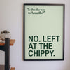 Funny Amarillo lyric print framed on a wall