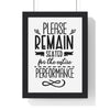 Framed Funny Bathroom Performance Print Guest Toilet print