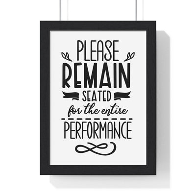 Framed Funny Bathroom Performance Print Guest Toilet print