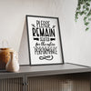 Framed Funny Bathroom Performance Print Guest Toilet print