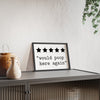 Framed Funny Bathroom Would Poop Here Again Print print