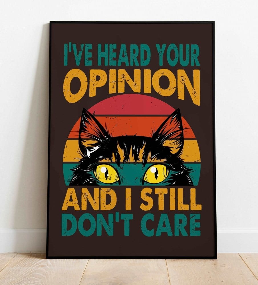 Framed Funny Cat meme poster