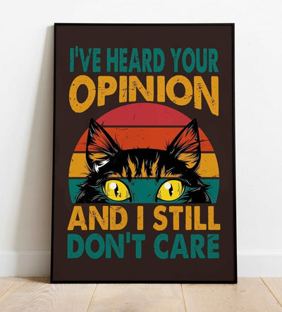 Framed Funny Cat meme poster