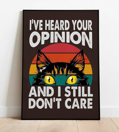 Framed Funny Cat meme poster