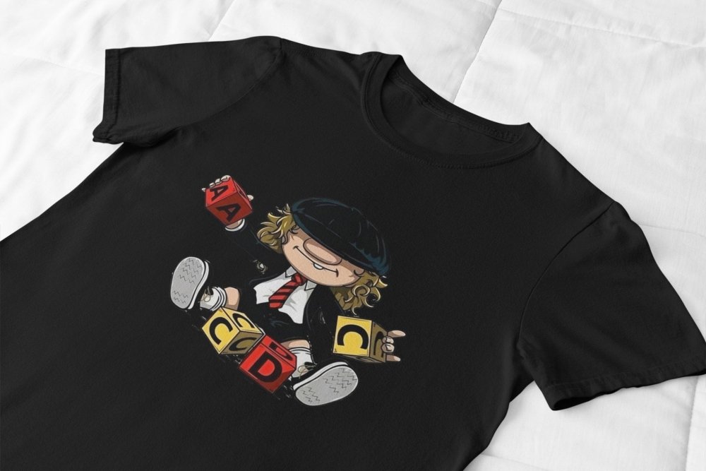 Funny Child ACDC ABC Building Blocks T-Shirt/Sweatshirt - Poster Kingz