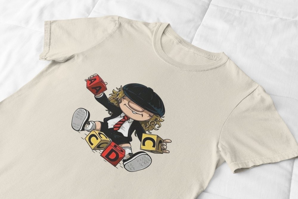 Funny Child ACDC ABC Building Blocks T-Shirt/Sweatshirt - Poster Kingz