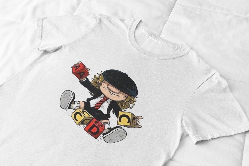 Funny Child ACDC ABC Building Blocks T-Shirt/Sweatshirt - Poster Kingz