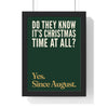 Funny Do They Know It's Christmas? lyric print in a black frame