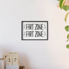 Framed Funny Fart Zone Bathroom Print - Humorous Toilet print