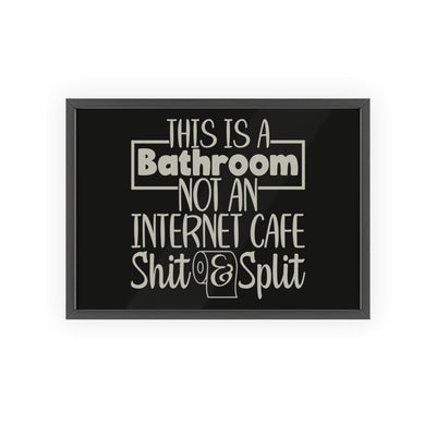 Framed Funny Internet Cafe Bathroom Print Toilet print