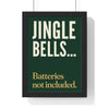 Funny Jingle Bells lyric print in a black frame