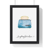 Framed Funny Kitchen - It's Getting Hot in Here Print print