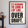 Funny It's Beginning to Look a Lot Like Christmas lyric print framed on a wall