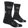 Funny Middle Finger Socks - Black Rude Statement Crew crew socks