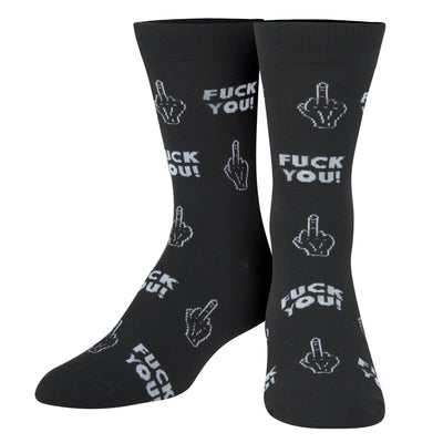 Funny Middle Finger crew socks