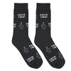 Funny Middle Finger Socks - Black Rude Statement Crew crew socks