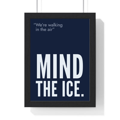 Funny Walking in the Air lyric print in a black frame