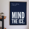 Funny Walking in the Air lyric print framed on a wall