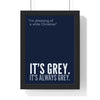 Funny White Christmas lyric print in a black frame