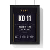 Fury v Wilder 3 2021 Boxing Poster print framed in a black frame, ready to hang