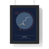 GABA Molecule print framed in a black frame, ready to hang