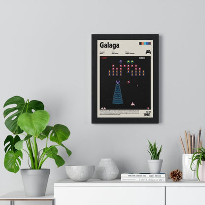 Galaga 1981 - Video Game Info minimalist Poster - Poster Kingz