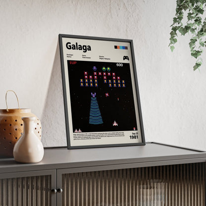 Galaga 1981 - Video Game Info minimalist Poster - Poster Kingz